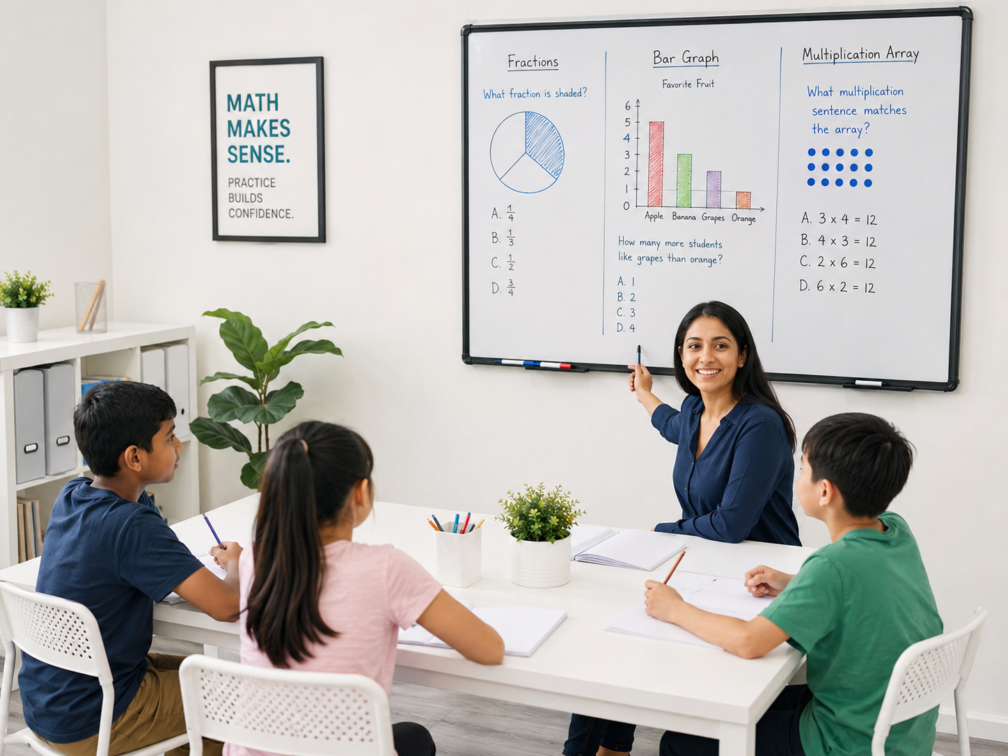 Elementary students receiving personalized K–5 math tutoring at ThinnkBotics in Prosper, TX